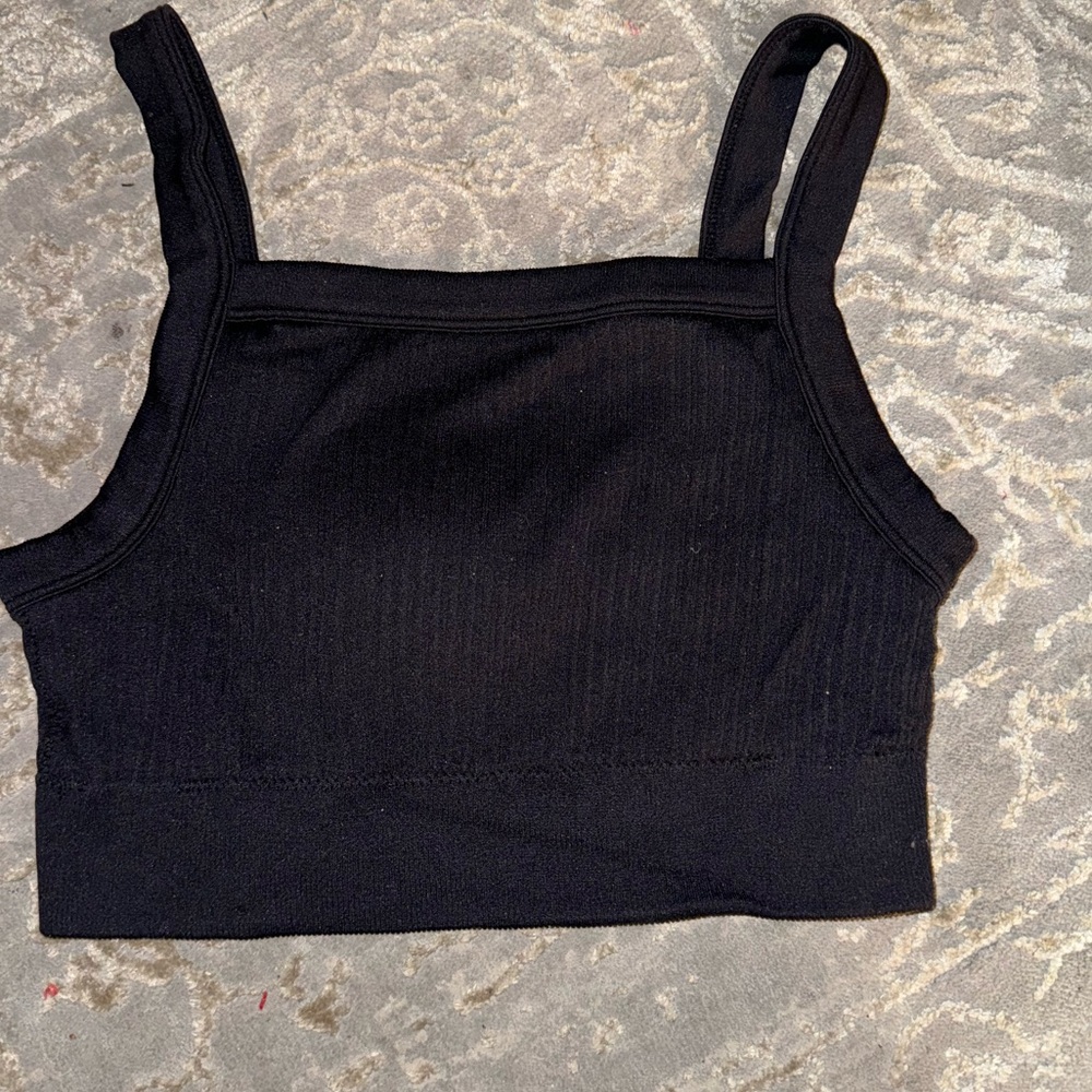 aerie ribbed bralette in black new without tags size medium